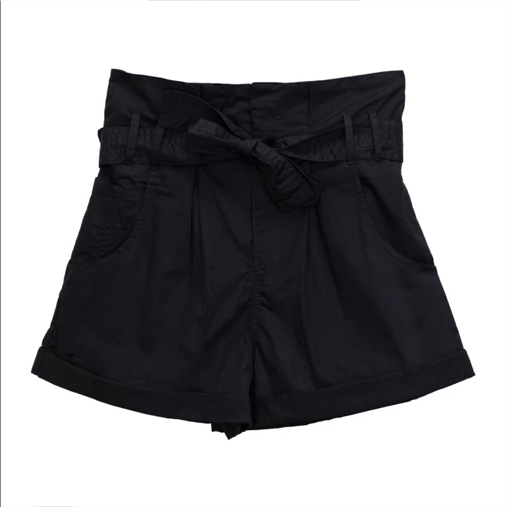 Mikoh “Aegean” tailored high-waisted shorts in Black, size 1; worn just once